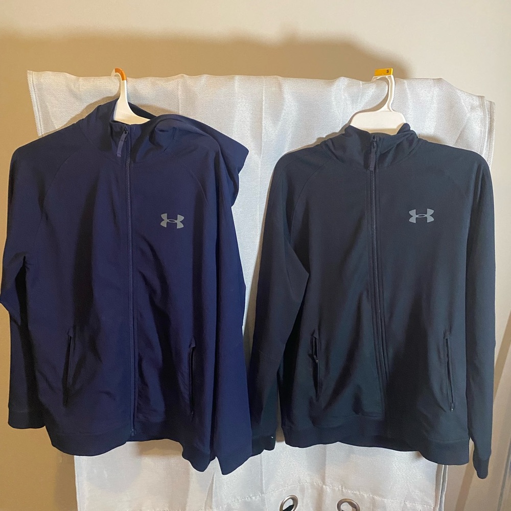 Mens Under Armor COLDGEARZip hoodie jackets.  Great for Rain and Wind resistance
